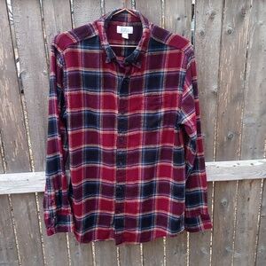 Croft & Barrow Plaid Long Sleeve Button Down Mens Shirt Top
